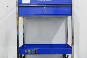JHW50723A - 2 SHELVES WITH LOCKING DRAWER SERVICE CART BLUE
