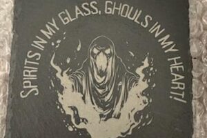 Spirits in my glass Halloween Coaster