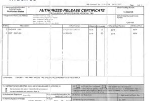 j490p04 FAA 8130-3 Airworthiness Approval Tag 1